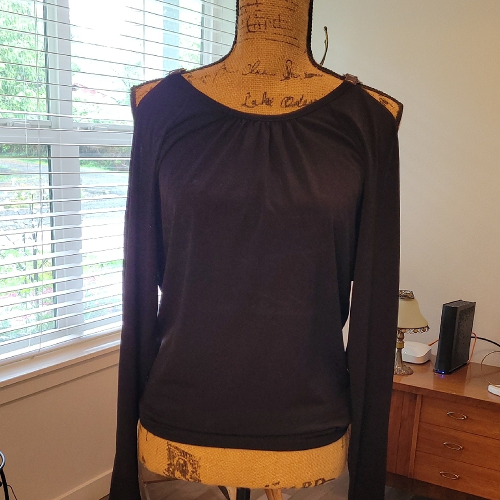 Michael Kors Blue Cut Out Blouse